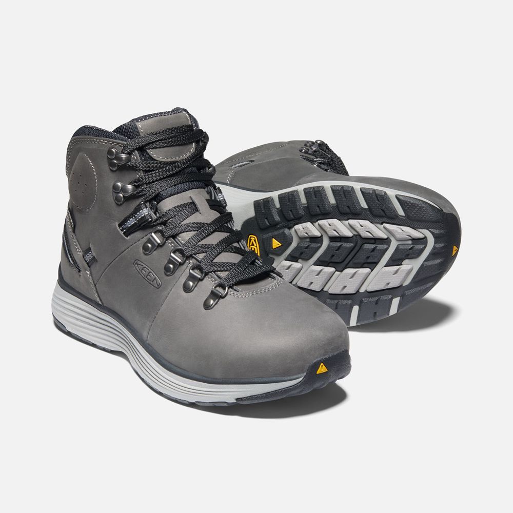 Botas de Trabajo Keen Mexico Grises - Hombre Manchester 6\" Wp (Aluminum Toe) - ZB0964583